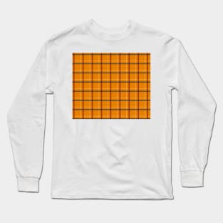 Autumn Orange Plaid Long Sleeve T-Shirt